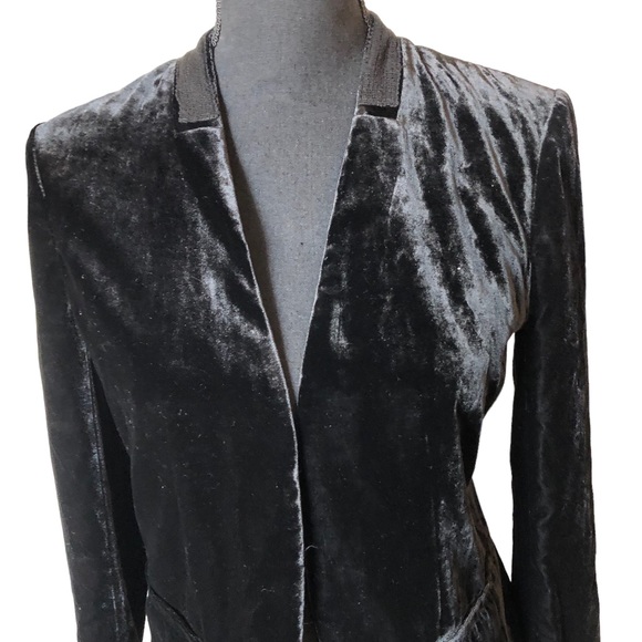 Mika Mendel Velour Open Front Blazer with Crochet detail XS - Picture 4 of 11